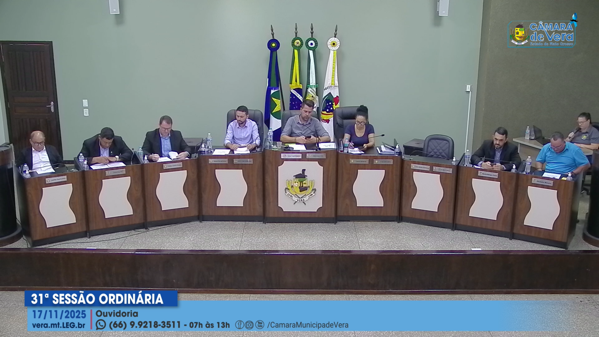 1ª votação aprova projetos de planejamento financeiro de Vera para os próximos anos