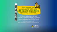 Atendimento Legislativo Suspenso!