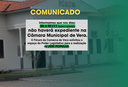 COMUNICADO - ATENDIMENTO SUSPENSO NA CÂMARA
