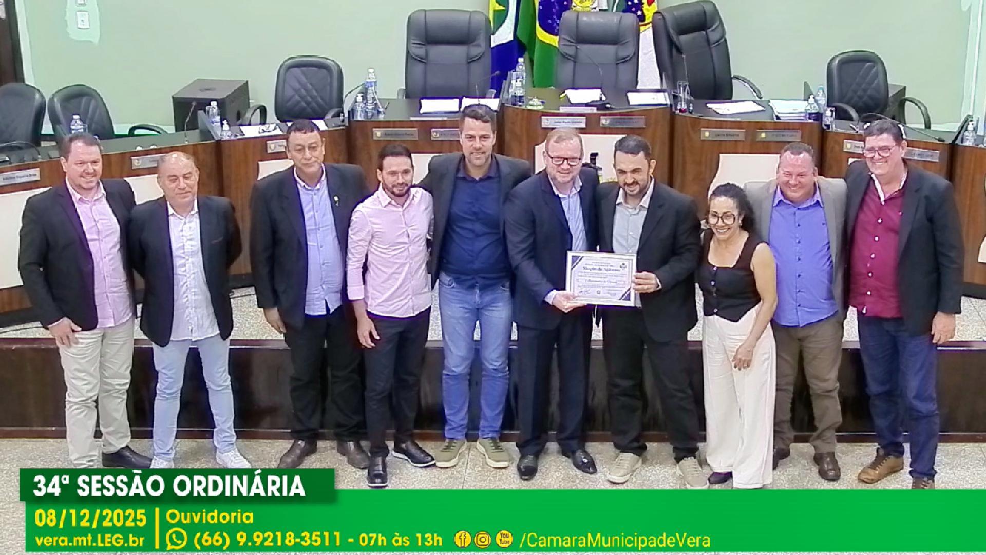 Moção reconhece atuação de Alexsandro de Farias e marca encerramento de sua gestão  à frente da APAE de Vera