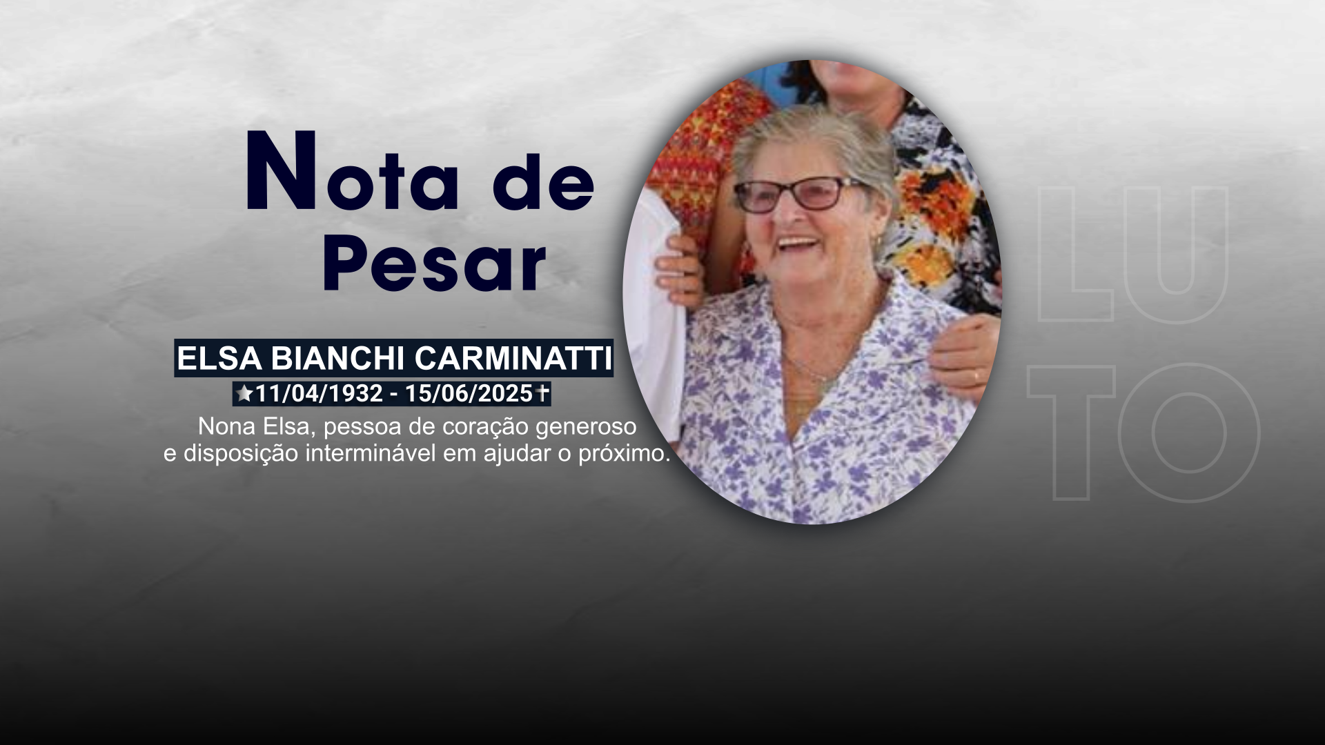 NOTA DE PESAR