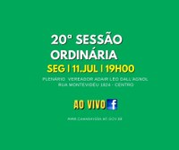 PAUTA DA 20ª SESSÃO ORDINÁRIA DE 2022